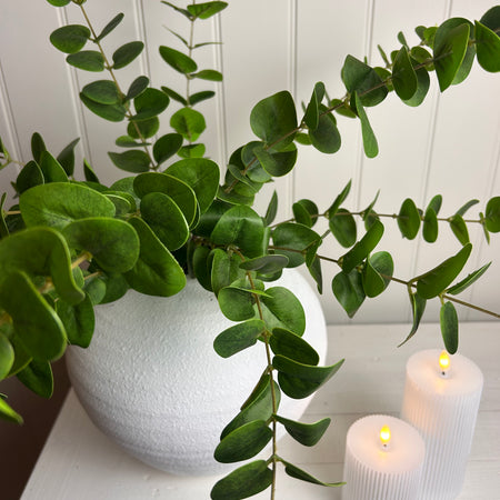 Vibrant Green eucalyptus triple stem 85cm