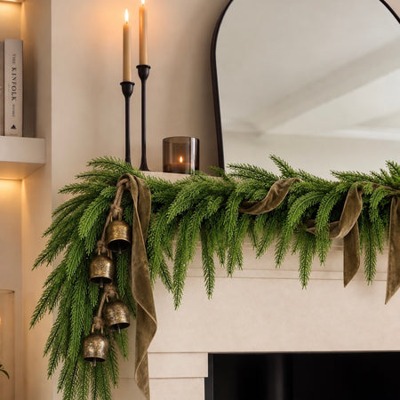 Premium extra full weeping Norfolk garland 175cm