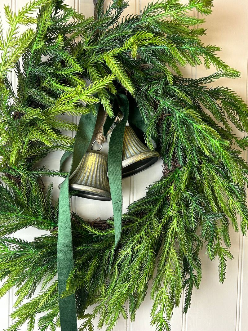 Real touch feel Norfolk pine wreath 50cm