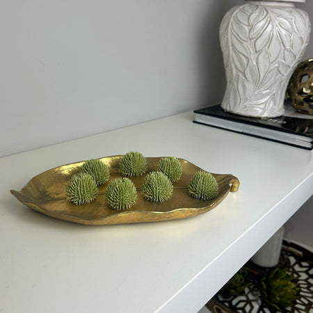 Gold leaf dish plate