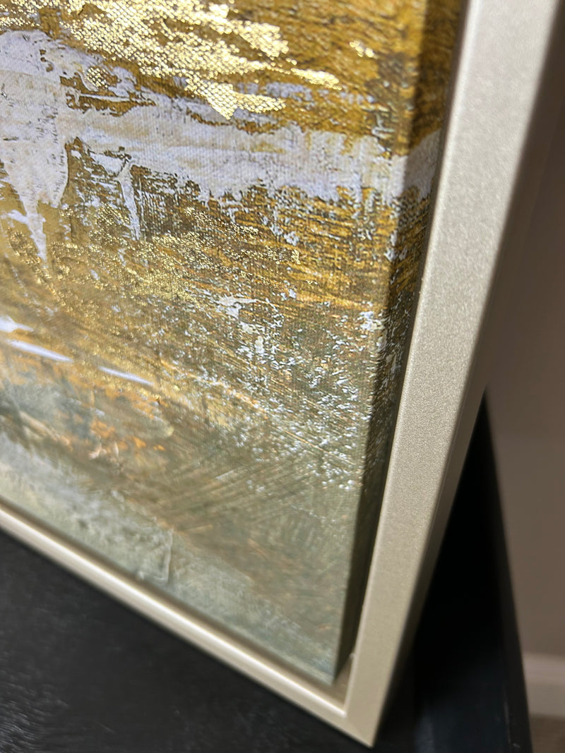Golden Vista Set of 2 Gold Framed Canvas Prints.