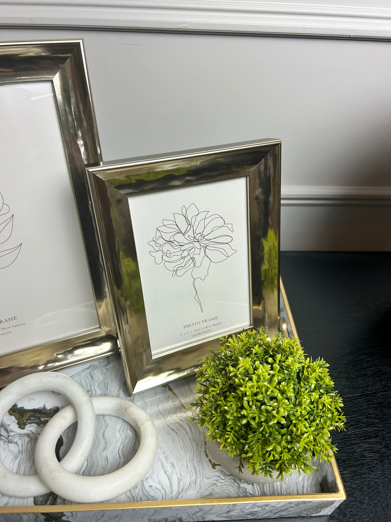 Metallic champagne gold chunky frame 2 sizes