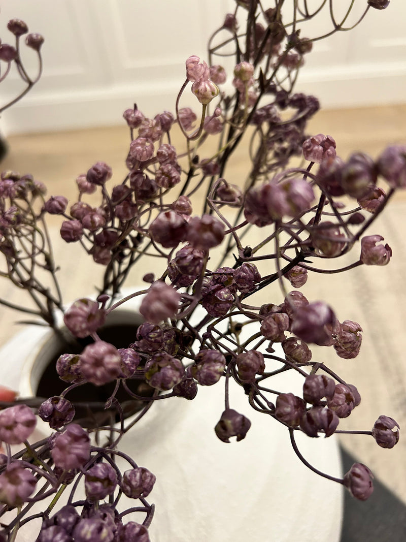 Dried look linum spray bunch 68cm mauve