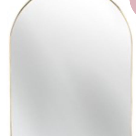 Gold arched metal mirror 50x30