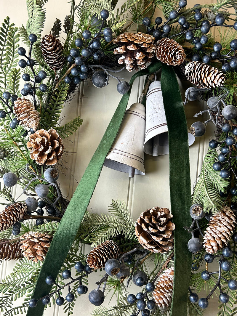 Pinecone blueberry and eucalyptus wreath 56cm