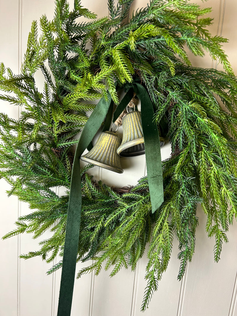 Real touch feel Norfolk pine wreath 50cm