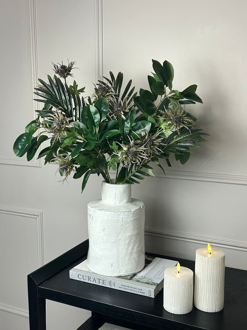 Store seconds Green purple thistle fern tropical arrangement