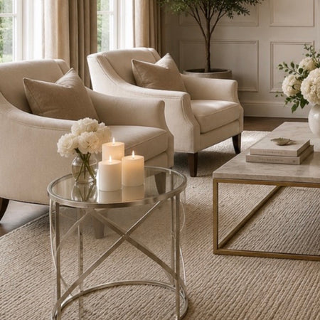 Champagne silver gold swirl metal tables 2 sizes