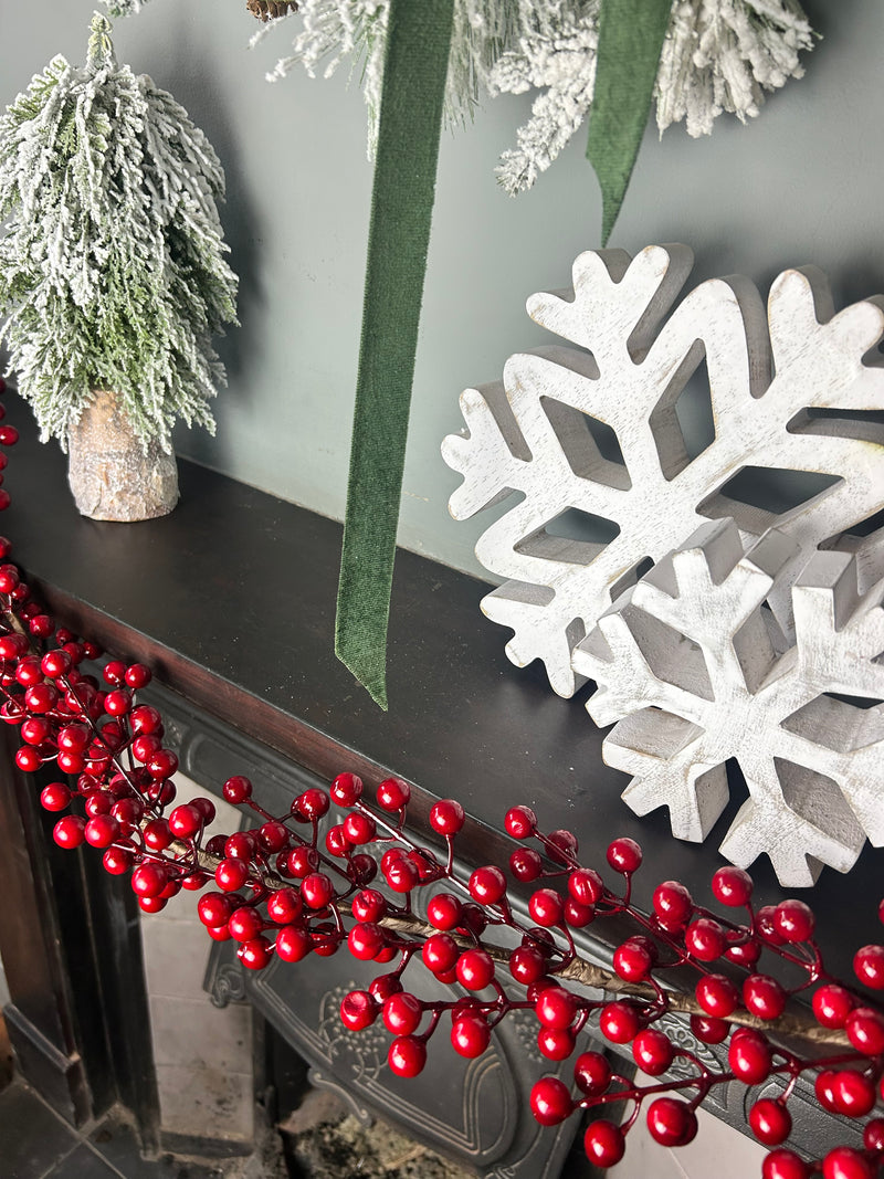 Red berry full garland 150cm