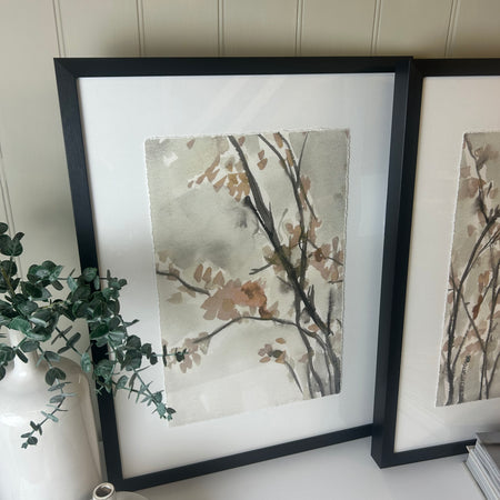 Cherry blossom framed wall art picture two styles