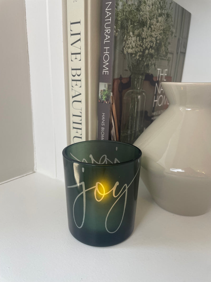 Green joy candle small, 2 sizes