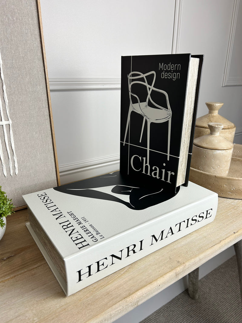 Set of two monochrome print storage books Matisse