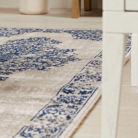 Navy blue rug runner mat 80x150