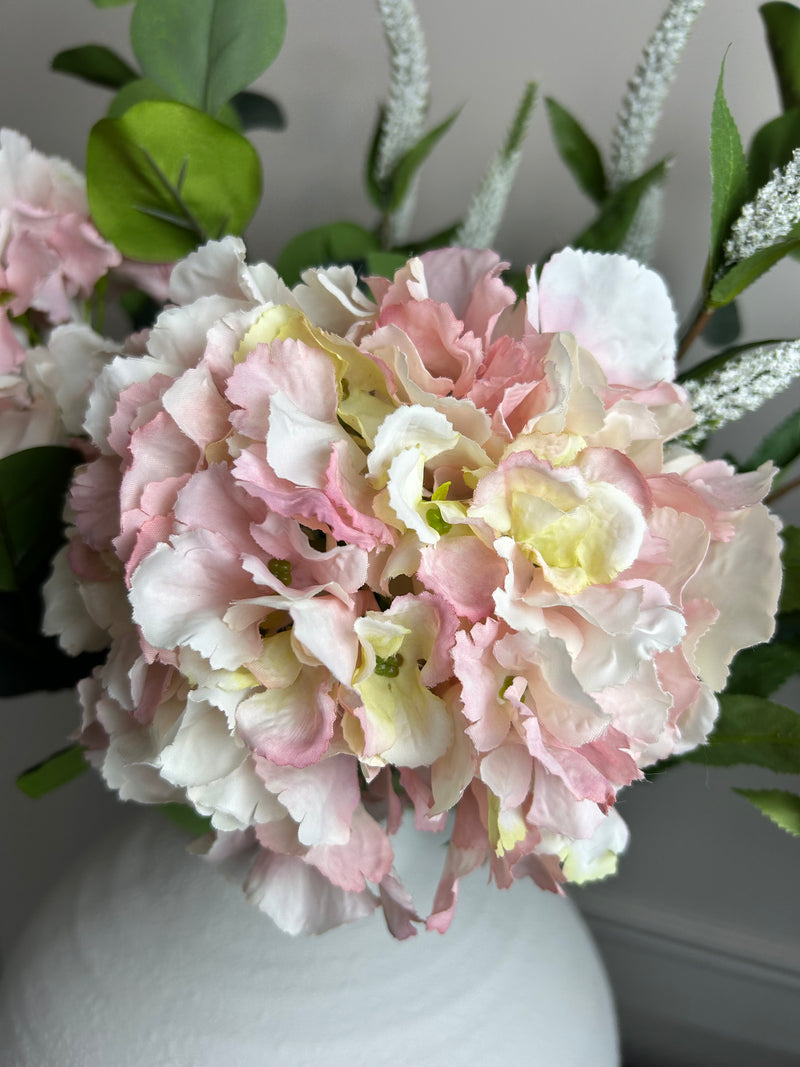 Soft pink French hydrangeas 56cm