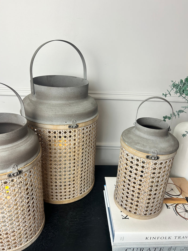 Rattan Weave & Metal Lanterns