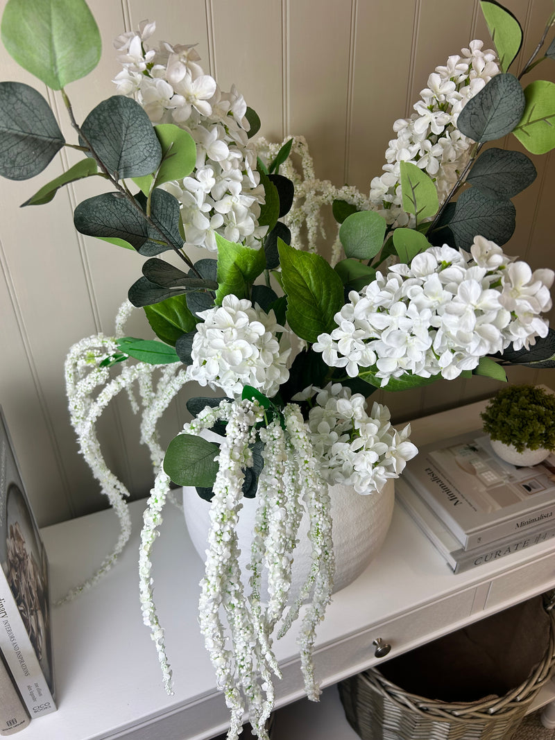 Tall amaranthus trailing stem bunch 115cm white