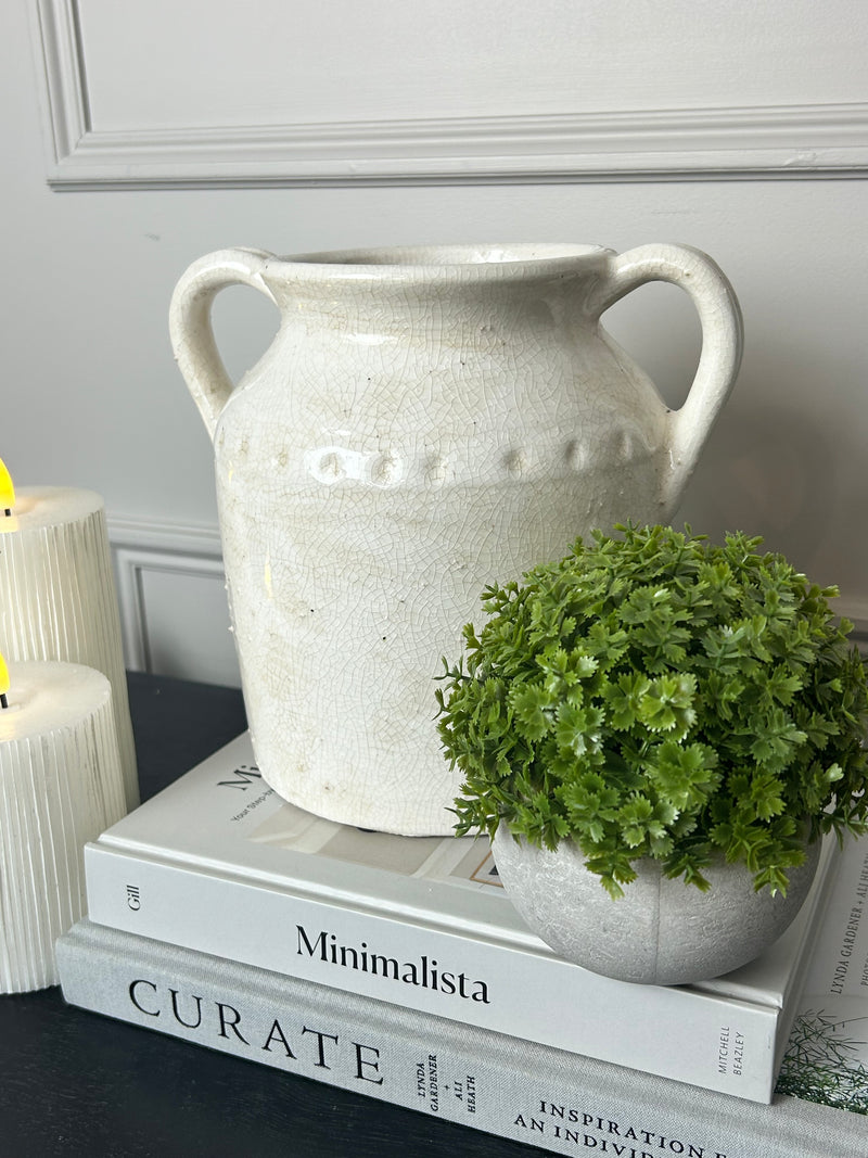 Textured round shaped vase