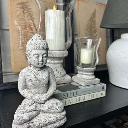 Stone Effect rustic Sitting Buddha