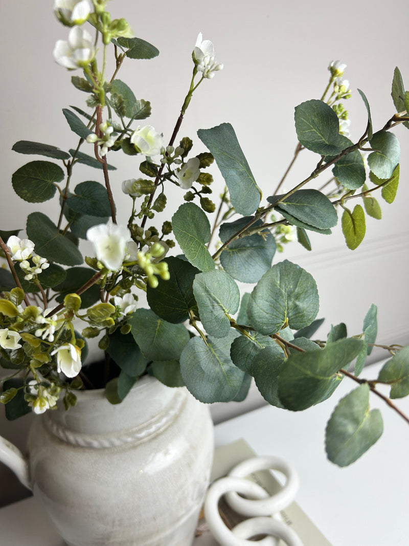 White wax flower stem 65cm