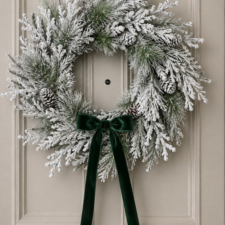 Extra large full Snow Pinecone Wreath 70cm