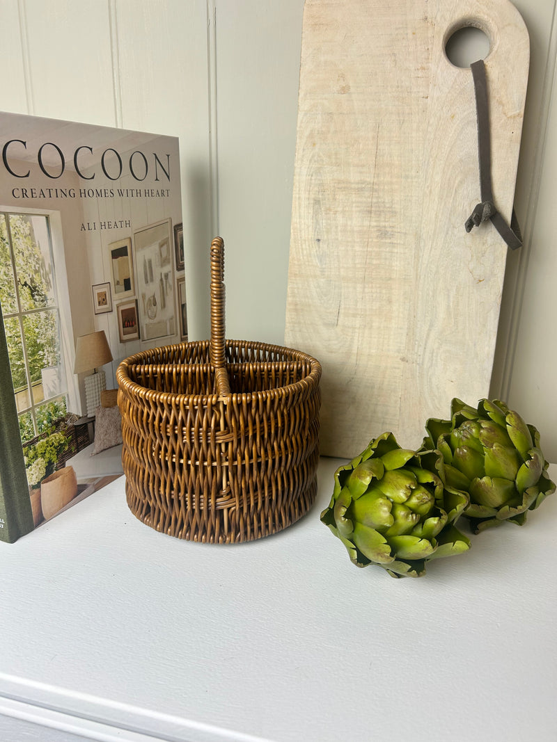 Lena dark wood black salad servers