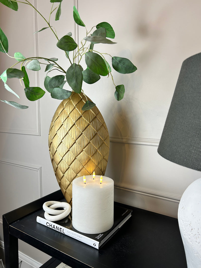 Gold tall shaped vase 52cm