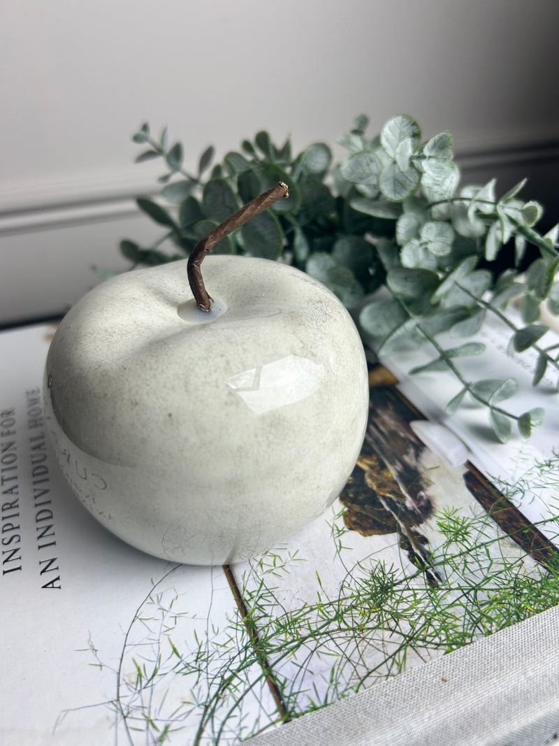 Two Tone speckled Ceramic Apple