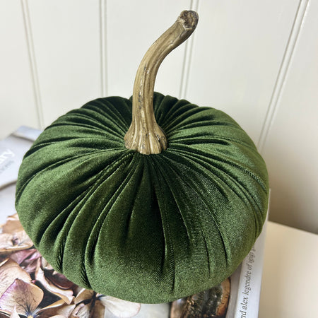 Green velvet pumpkin
