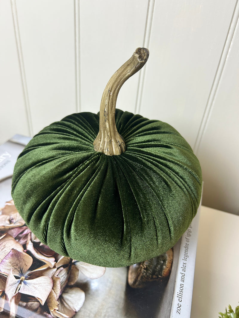 Green velvet pumpkin