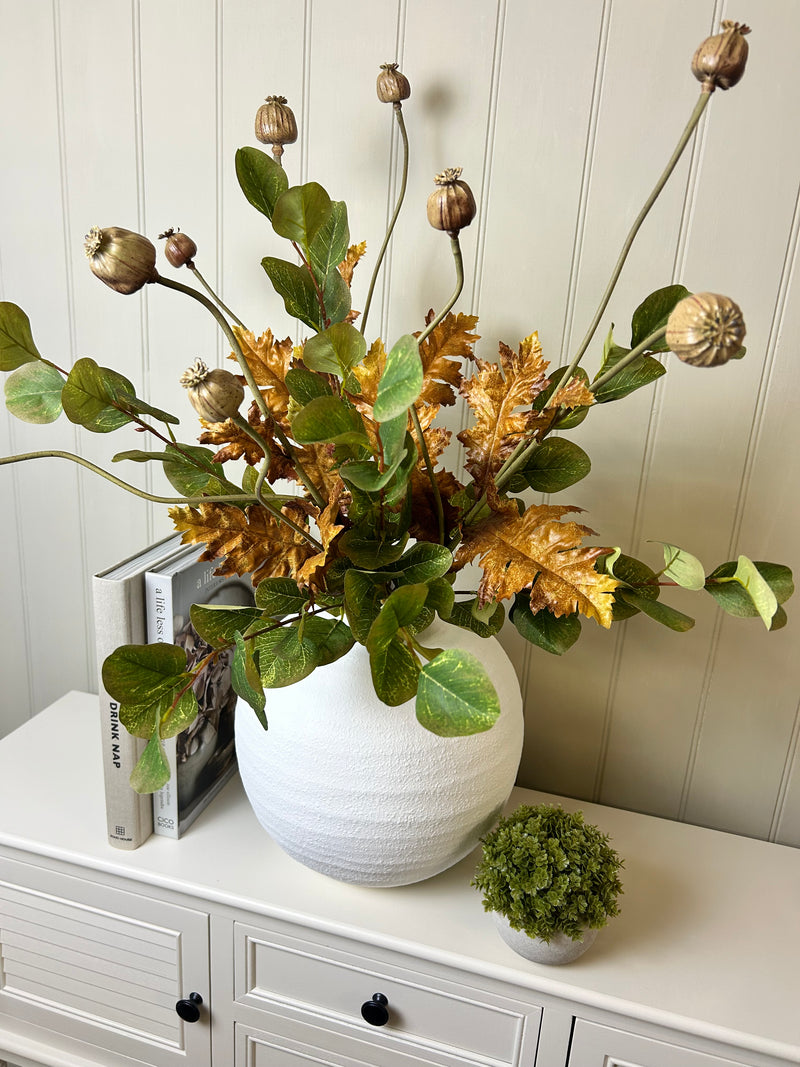 Brown poppy leaf stem 85cm