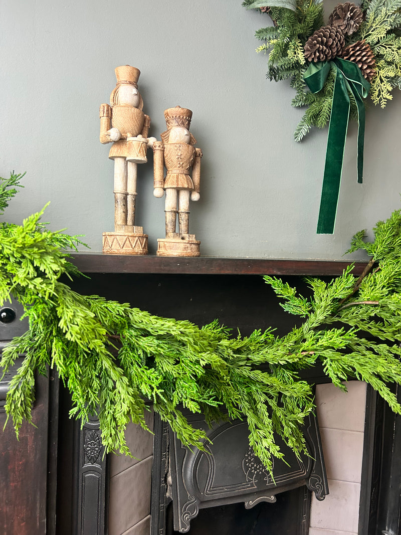 Real touch cedar full realistic pine garland long 200cm