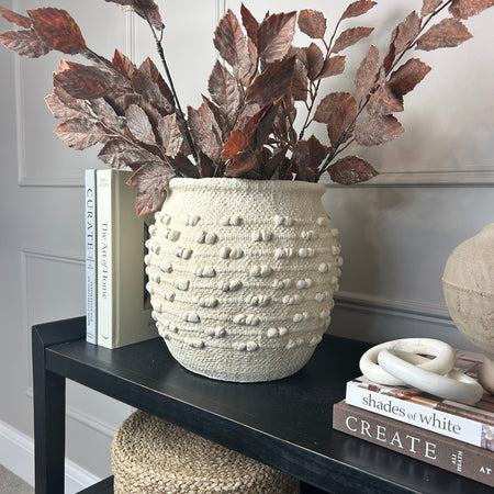 Cream bobble rustic vase