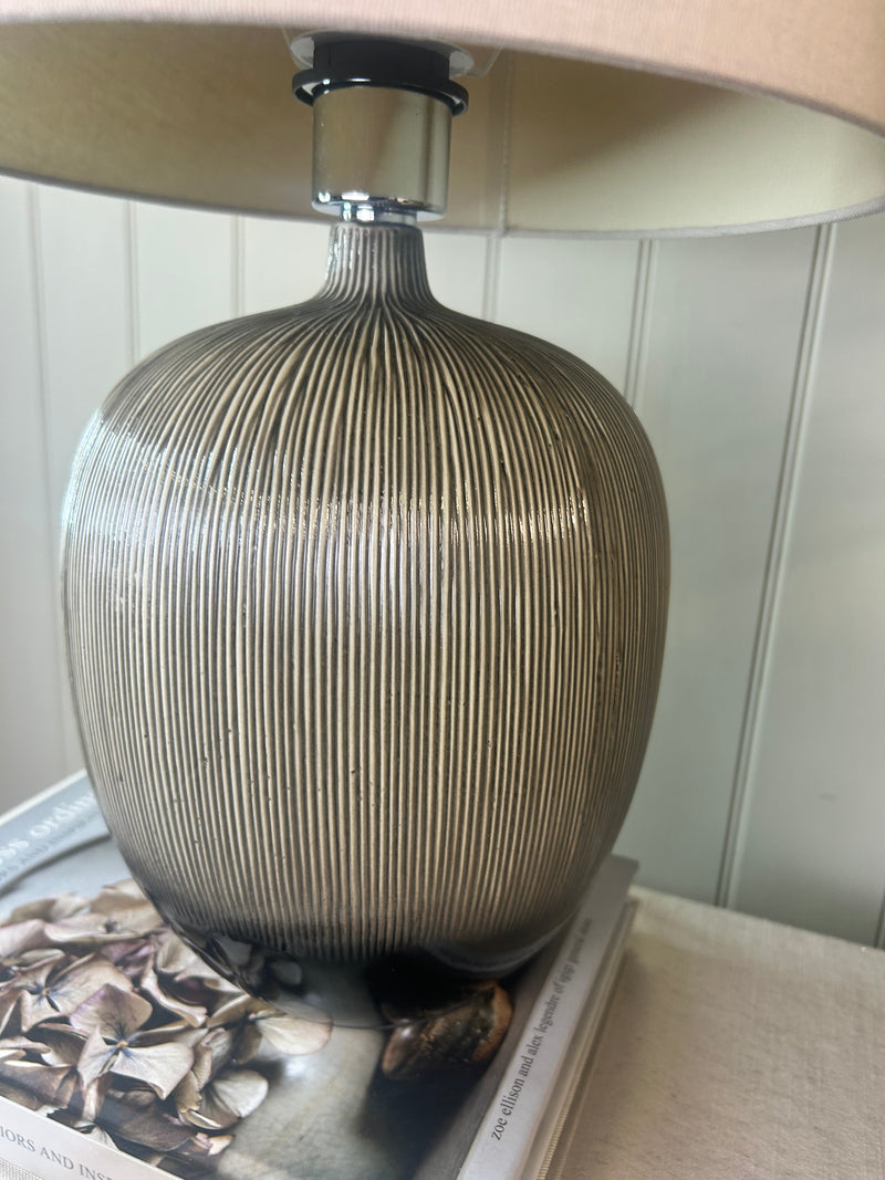 Black brown Textured Ceramic Table Lamp