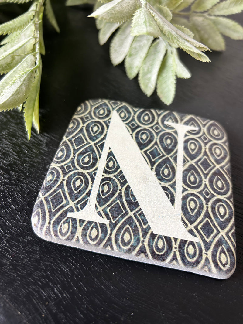 Alphabet drink resin coasters