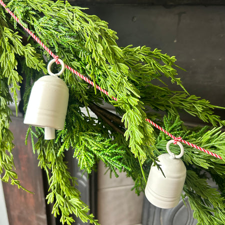 White Metal Cow Bell Garland long 150cm