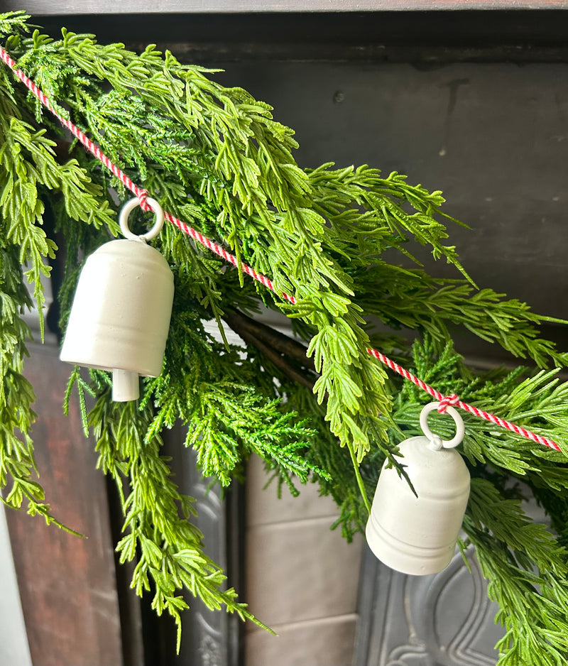 White Metal Cow Bell Garland long 150cm