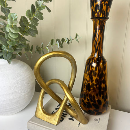 Mottled print tall bottle with stopper 46cm