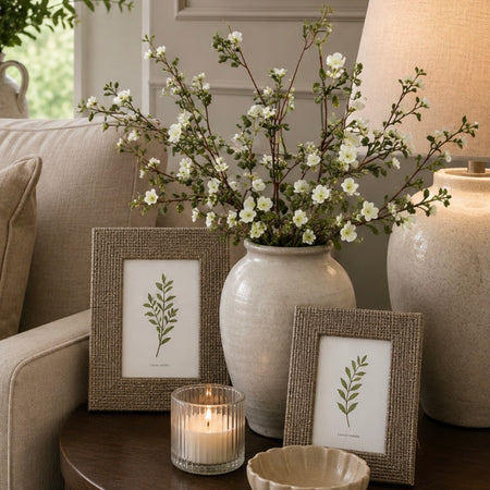 White wax flower stem 65cm