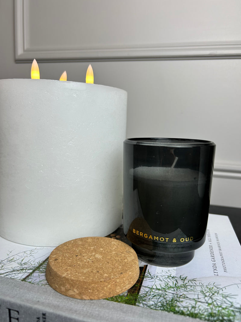 Smoked Glass Bergamot & Oud Candle