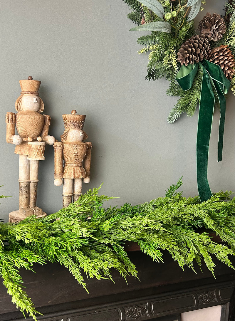 Real touch cedar full realistic pine garland long 200cm