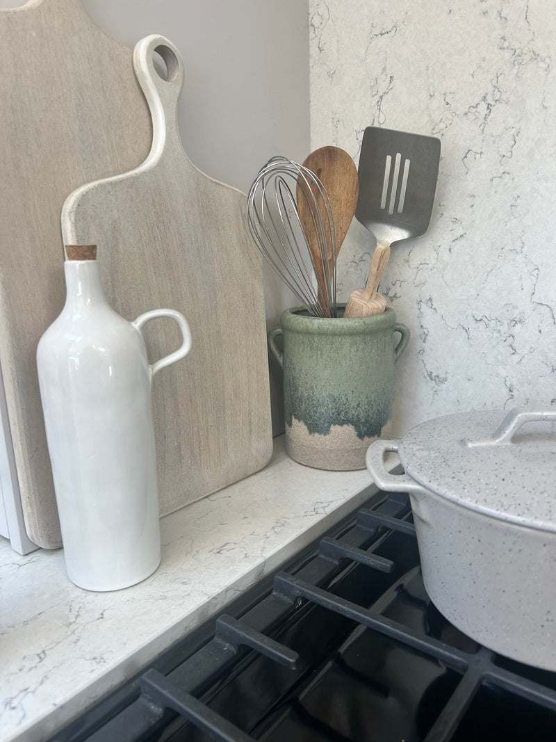 Blue/Green Dipped Utensil Holder