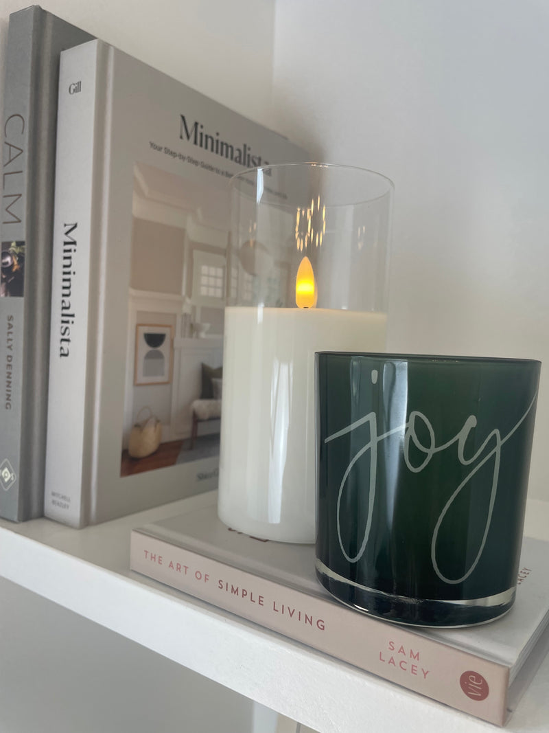 Green joy candle small, 2 sizes