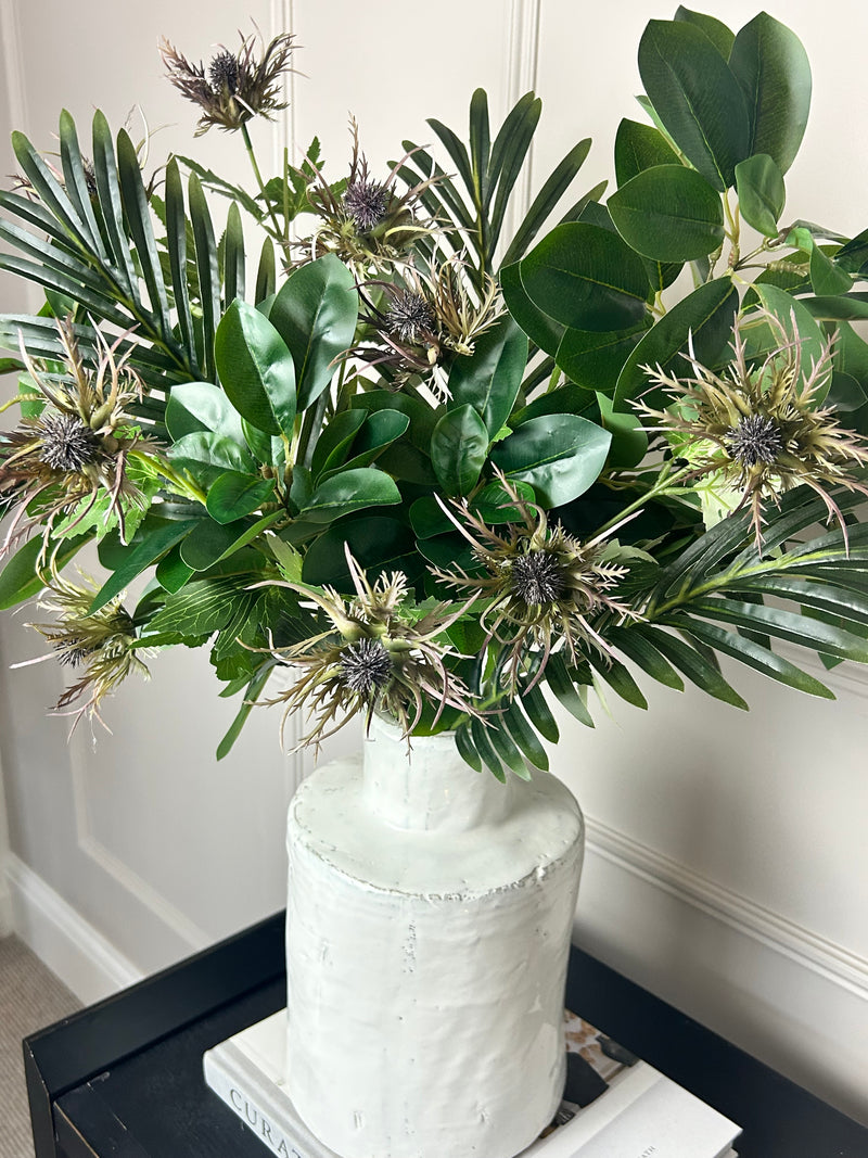 Store seconds Green purple thistle fern tropical arrangement