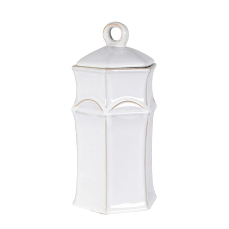 Ceramic lidded Hex jar 2 sizes