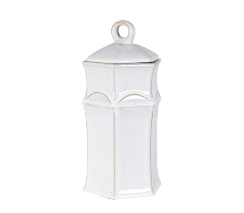 Ceramic lidded Hex jar 2 sizes