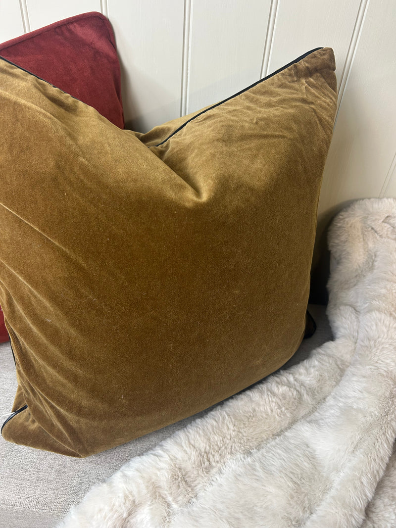 Taupe champagne textured Bingham cushion 45cm