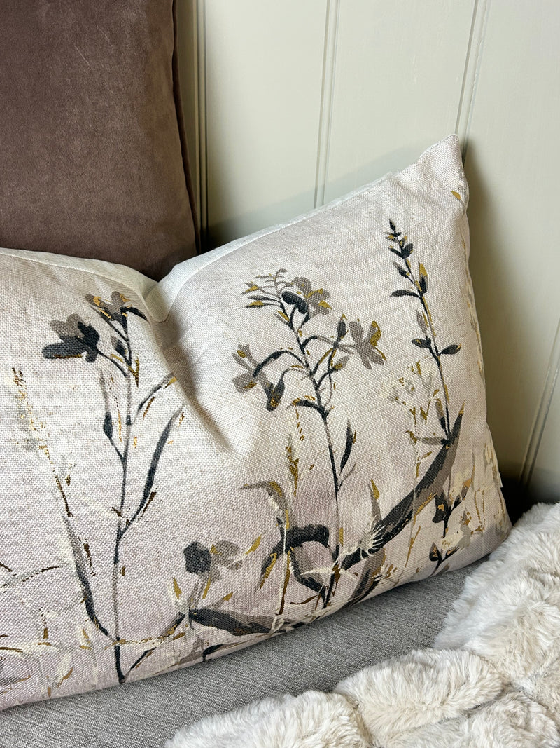 Wildflower floral oblong cushion