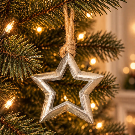 Chunky metal hanging star