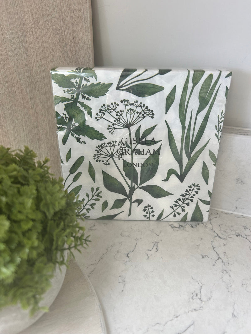 Botanical foliage pack of 20 napkins