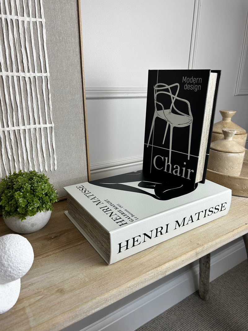 Set of two monochrome print storage books Matisse